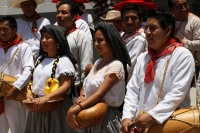Jueves 16 de agosto del 2018. Tuxtla Gutiérrez. La Danza de San Roque o Jatararoque Etzé. La comunidad zoque lleva a cabo el recorrido del Baile de los cuatro Patrones de San Jacinto, Santo Domingo, San Bartolomé y San Roque durante las festividades de