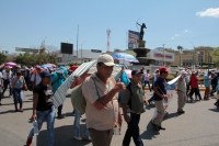 Jueves 22 de febrero del 2018. Tuxtla Gutiérrez. Aspecto de la protesta que realiza la Asamblea Estatal Democrática este medio dí­a en oriente de la ciudad.