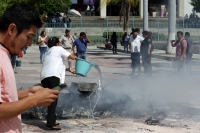 Lunes 11 de febrero del 2019 Tuxtla Gutiérrez. Cuantiosos daños en equipo y papelería en el departamento jurídico de la Secretaria de Educación de Chiapas durante los actos vandálicos de este medio día.