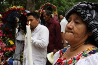 Domingo 5 de agosto del 2018. Tuxtla Gutiérrez. La comunidad tradicionalista realiza la procesión de las Ví­rgenes de Copoya dentro de la cultura Zoque al paraje El Capulí­n donde se llevan a cabo los ritos propiciatorios de lluvia propios del mes de Ag