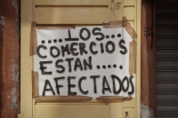 Lunes 2 de abril del 2012. Comerciantes protestan en la Segunda Oriente.
