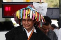 Jueves 19 de marzo del 2015. Chiapa de Corzo. Los Sembradores de la Paz se presentan como el nuevo Concejo de Pacificación al interior de la Sociedad Civil Las Abejas, quienes replantean su estructura social y de acciones al tomar la caseta de cobro de la