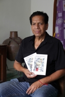 Lunes 24 de julio del 2017. Tuxtla Gutiérrez. Sergio de la Cruz, investigador Sergio de la Cruz nos platica sobre el Calendario Festivo de la Mayordomía Zoque de Tuxtla, libro que será presentado dentro de un par de semanas en la ciudad por las autoridade