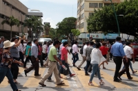 Martes 25 de junio del 2019. Tuxtla Gutiérrez. Sindicalistas del estado de Chiapas se manifiestan este medio día en la plaza central de la ciudad