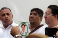 Viernes 23 de junio del 2017. Tuxtla Gutiérrez. Organizaciones y colectivos de periodistas muestran su solidaridad a Bautista Ibarias esta mañana.