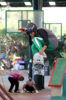 Martes 28 de noviembre del 2017. Tuxtla Gutiérrez. Los jóvenes participan en las categorí­as de Skateboarding que se lleva a cabo dentro de Los Juegos Populares Nacionales esta mañana en Caña Hueca.