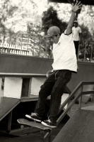 Martes 28 de noviembre del 2017. Tuxtla Gutiérrez. Los jóvenes participan en las categorí­as de Skateboarding que se lleva a cabo dentro de Los Juegos Populares Nacionales esta mañana en Caña Hueca.
