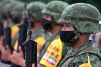 Domingo 13 de septiembre del 2020. Tuxtla Gutiérrez. Por la contingencia de salud se realiza un discreto acto solemne rememorando la batalla de Chapultepec en el Parque de Los Niños Héroes