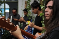 20220827. Tuxtla Gutiérrez. El grupo Son Arrecho interpreta fusión de sones jarochos y musica tradicional chiapaneca.