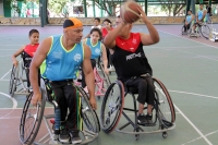 Sábado9 de diciembre del 2017. Tuxtla Gutiérrez. La Liga Chiapaneca de Básquet bol sobre Silla de Ruedas celebra este medio dí­a el partido final de los deportistas con capacidades especiales