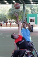 Sábado9 de diciembre del 2017. Tuxtla Gutiérrez. La Liga Chiapaneca de Básquet bol sobre Silla de Ruedas celebra este medio dí­a el partido final de los deportistas con capacidades especiales