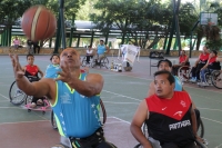 Sábado9 de diciembre del 2017. Tuxtla Gutiérrez. La Liga Chiapaneca de Básquet bol sobre Silla de Ruedas celebra este medio dí­a el partido final de los deportistas con capacidades especiales