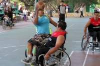 Sábado9 de diciembre del 2017. Tuxtla Gutiérrez. La Liga Chiapaneca de Básquet bol sobre Silla de Ruedas celebra este medio dí­a el partido final de los deportistas con capacidades especiales