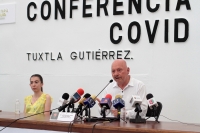 Martes 31 de marzo del 2020. Tuxtla Gutiérrez. Conferencia de prensa de la Secretaria de Salud donde se actualizan los datos a trece contagios de Covi-19 en Chiapas