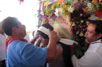 Domingo 18 de marzo del 2018. Traslado de las ví­rgenes de Copoya.  Tuxtla Gutiérrez. Al termino del recorrido de Las Ví­rgenes de Copoya por los barrios tradicionales de la capital del estado de Chiapas, las imágenes son trasladadas ocultas en horcones