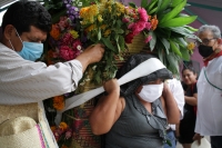 Viernes 23 de octubre del 2020. Tuxtla Gutiérrez. Al inicio del recorrido de la comunidad zoque en la Subida de las Vírgenes de Copoya