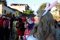 Martes 22 de enero del 2019. Suchiapa. Los diferentes personajes de la festividad de San Sebastián continúan con los recorridos tradicionales en el pueblo surimbo