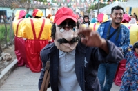 Martes 22 de enero del 2019. Suchiapa. Los diferentes personajes de la festividad de San Sebastián continúan con los recorridos tradicionales en el pueblo surimbo