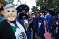 Martes 22 de enero del 2019. Suchiapa. Los diferentes personajes de la festividad de San Sebastián continúan con los recorridos tradicionales en el pueblo surimbo