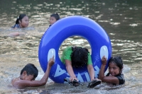 Sábado 31 de marzo del 2018. Suchiapa. El jaripeo rio da fin a las actividades de Semana Santa dando espacio al esparcimiento en las orillas de rio de esta comunidad chiapaneca.