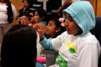 Jueves 15 de febrero del 2018. Tuxtla Gutiérrez. Los Súper Niños reciben incentivos para continuar su lucha contra las enfermedades en el dí­a Internacional de los niños con cáncer, esta mañana  en el Hospital de Especialidad Pediátricas de Chiapas