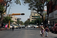 Viernes 29 de marzo del 2019. Tuxtla Gutiérrez. Trabajadores del volante protestan este medio día cerrando la circulación en el primer cuadro de la ciudad y obligando a taxis irregulares a suspender los servicios a los tuxtlecos.