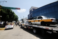 Miércoles 25 de julio del 2018. Tuxtla Gutiérrez. Continua el conflicto entre taxistas por lo que este medio dí­a se manifiestan en el libramiento sur