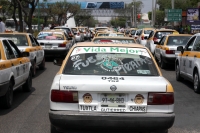 Martes 9 de abril del 2019. Tuxtla Gutiérrez. Trabajadores del volante protestan por el pirataje en la capital del estado