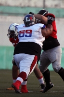 Sábado 5 de agosto del 2017. Tuxtla Gutiérrez. La selección de la ACHFA contra USA Stars en la primera edición del Chiapas Bowl se realiza esta noche en el estadio Samuel León Brindis.