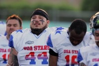 Sábado 5 de agosto del 2017. Tuxtla Gutiérrez. La selección de la ACHFA contra USA Stars en la primera edición del Chiapas Bowl se realiza esta noche en el estadio Samuel León Brindis.