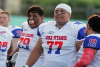 Sábado 5 de agosto del 2017. Tuxtla Gutiérrez. La selección de la ACHFA contra USA Stars en la primera edición del Chiapas Bowl se realiza esta noche en el estadio Samuel León Brindis.