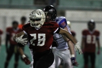 Sábado 5 de agosto del 2017. Tuxtla Gutiérrez. La selección de la ACHFA contra USA Stars en la primera edición del Chiapas Bowl se realiza esta noche en el estadio Samuel León Brindis.