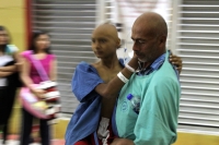 Jueves 7 de septiembre del 2017. Tuxtla Gutiérrez. Los pacientes de los hospitales de la ciudad momentos después del fuerte temblor de esta noche. En el Hospital Pediátrico son desalojados preventivamente y algunos dados de alta por su propia voluntad 