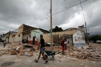 Sábado 9 de septiembre del 2017. Tuxtla Gutiérrez. Las huellas del fuerte temblor se observan en algunos de los edificios públicos y casas de los pueblos chiapanecos.
