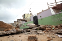 Sábado 9 de septiembre del 2017. Tuxtla Gutiérrez. Las huellas del fuerte temblor se observan en algunos de los edificios públicos y casas de los pueblos chiapanecos.