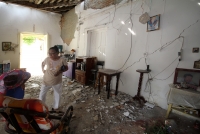 Sábado 9 de septiembre del 2017. Tuxtla Gutiérrez. Las huellas del fuerte temblor se observan en algunos de los edificios públicos y casas de los pueblos chiapanecos.