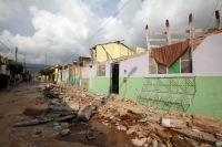 Sábado 9 de septiembre del 2017. Tuxtla Gutiérrez. Las huellas del fuerte temblor se observan en algunos de los edificios públicos y casas de los pueblos chiapanecos.