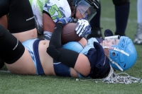 Sábado 15 de junio del 2019. Tuxtla Gutiérrez. El partido entre Chiapas y Monterrey termina con el marcador 18-14 en la liga de Futbol Americano Femenil en la modalidad de Bikini football esta tarde en el estadio Samuel León Brindis.