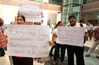 Lunes 28 de agosto del 2017. Tuxtla Gutiérrez. Trabajadores sindicalizados del ayuntamiento tuxtleco toman el edificio de la administración de la ciudad para exigir el pago de los adeudos y el cumplimento de las prestaciones laborales del contrato colec