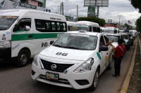 Lunes 7 de octubre del 2019. Tuxtla Gutiérrez. Chiapas se suma a la protesta nacional del autotransporte