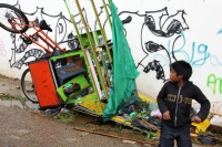 Viernes 23 de julio del 2015. San Cristóbal de las Casas. Varios comercios, casas y servicios públicos sufrieron afectaciones esta tarde al producirse una tromba en el norte de esta ciudad ubicada en la Zona Altos del estado de Chiapas.