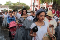 Martes 16 de enero del 2018. Chiapa de Corzo. La ofrenda de San Sebastián. Vestidos a la usanza de los indí­genas de la depresión central de Chiapas; las familias llevan frutas y alimentos por las calles de esta población para ofrecer a San Sebastián 