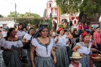 Martes 16 de enero del 2018. Chiapa de Corzo. La ofrenda de San Sebastián. Vestidos a la usanza de los indí­genas de la depresión central de Chiapas; las familias llevan frutas y alimentos por las calles de esta población para ofrecer a San Sebastián 
