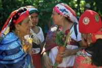 Domingo 14 de octubre del 2018. Tuxtla Gutiérrez. Bajadas de las Virgenes de Copoya; Festejo de la Virgen del Rosario.  Danzantes, músicos y miembros de la comunidad Zoque de la depresión central de Chiapas acompañan el recorrido tradicional que reali