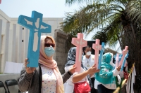 MIércoles 2 de septiembre del 2020. Tuxtla Gutiérrez. Trabajadores de los Hospitales Públicos de Chiapas protestan por el fallecimiento de doctores y enfermeras por la falta de insumos de protección sanitaria durante la pandemia del Covid-19