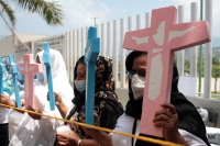 MIércoles 2 de septiembre del 2020. Tuxtla Gutiérrez. Trabajadores de los Hospitales Públicos de Chiapas protestan por el fallecimiento de doctores y enfermeras por la falta de insumos de protección sanitaria durante la pandemia del Covid-19