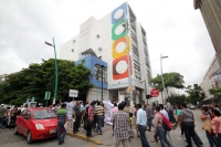 Miércoles 9 de agosto del 2017. Tuxtla Gutiérrez. Trabajadores de la Unicach protestan este medio día enfrente del Congreso local y en la Secretaria del Trabajo en Chiapas.