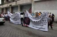 Miércoles 9 de agosto del 2017. Tuxtla Gutiérrez. Trabajadores de la Unicach protestan este medio día enfrente del Congreso local y en la Secretaria del Trabajo en Chiapas.