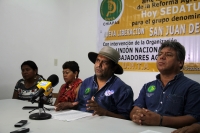 Viernes 25 de agosto del 2017. Tuxtla Gutiérrez. Dirigentes de la UNTA exigen la solución a los conflictos de grupos asentados en los terrenos Nueva Liberación responsabilizando a la administración estatal de los posibles enfrentamientos por esta pugn