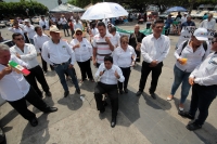 Martes 20 de marzo del 2018. Tuxtla Gutiérrez. Trabajadores del volante de la UNTA, enojados y desesperados anuncian la radicalización de las protestas en el edificio de la administración estatal.
